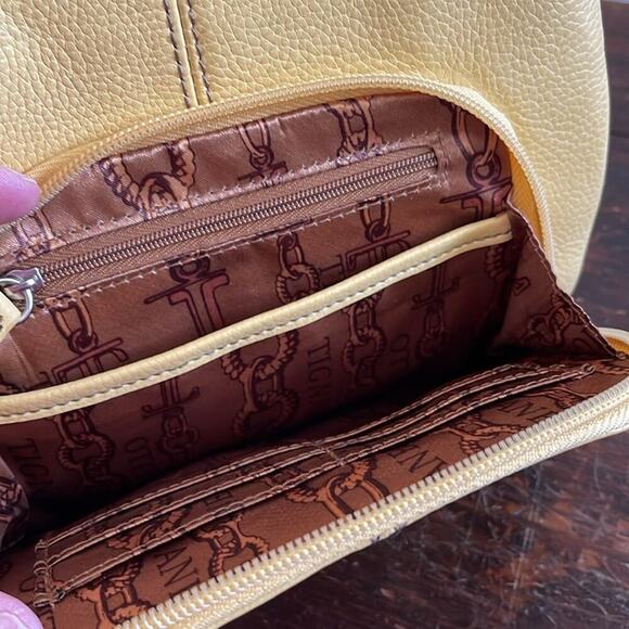 Tignanello Yellow Leather Crossbody 8.5"x9" - Picture 5 of 5